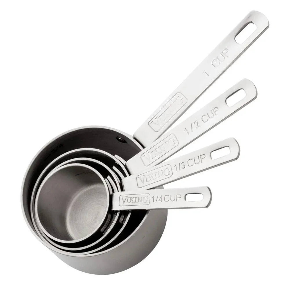 Viking 4-Piece Stainless Steel Measuring Cups Set, Heavy Gauge 304 SS NWT